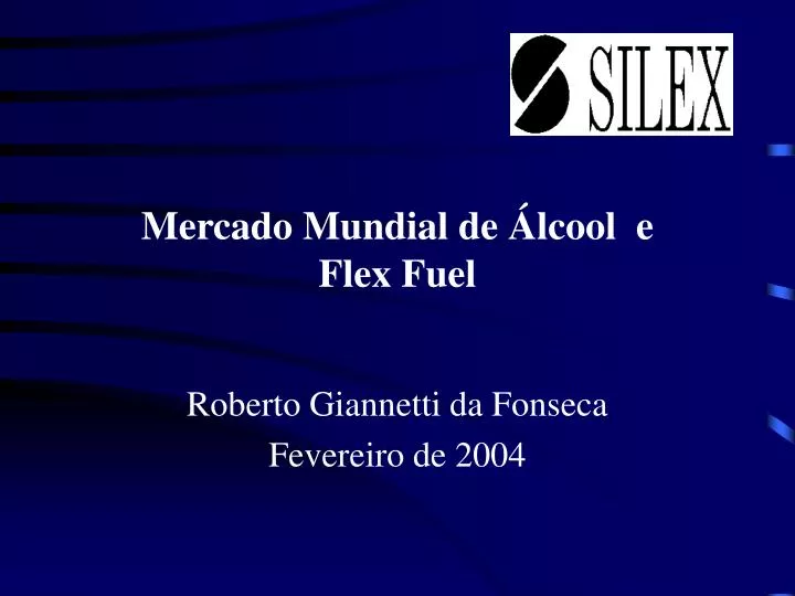 mercado mundial de lcool e flex fuel