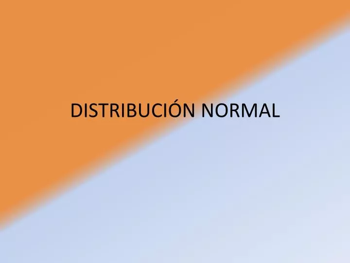 distribuci n normal