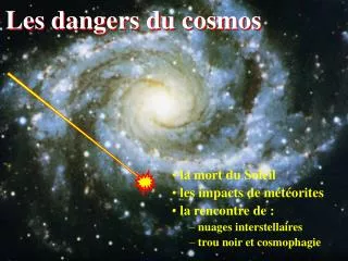 Les dangers du cosmos