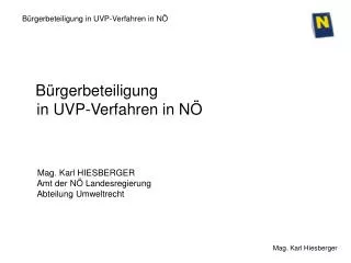 Bürgerbeteiligung in UVP-Verfahren in NÖ
