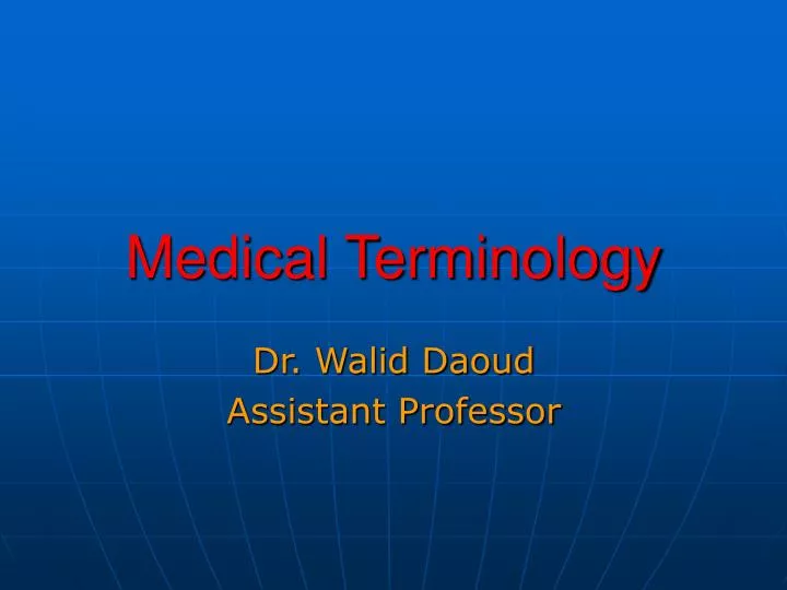 medical terminology