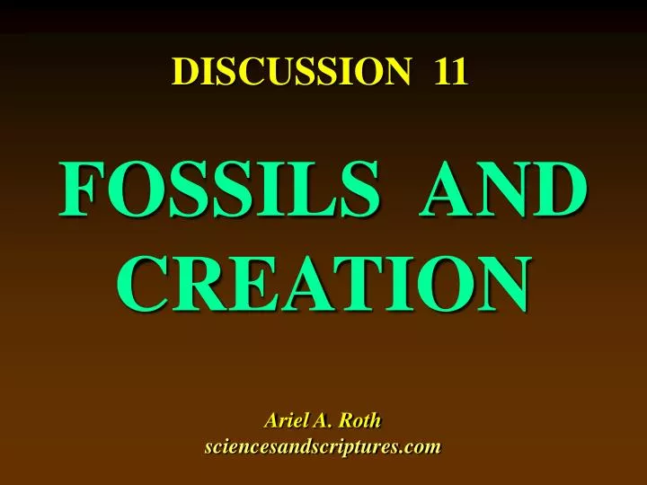fossils and creation ariel a roth sciencesandscriptures com