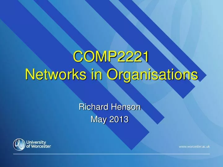 comp2221 networks in organisations