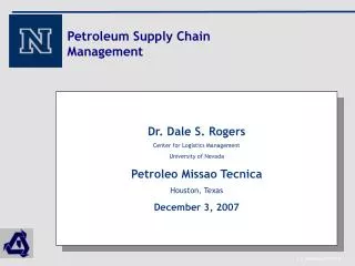 Petroleum Supply Chain Management
