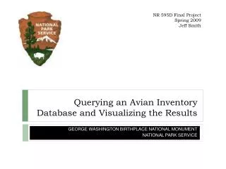 Querying an Avian Inventory Database and Visualizing the Results