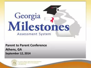 Parent to Parent Conference Athens, GA September 12, 2014