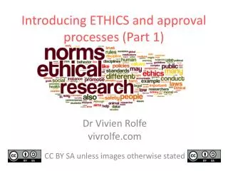 Introducing ETHICS and approval processes (Part 1)