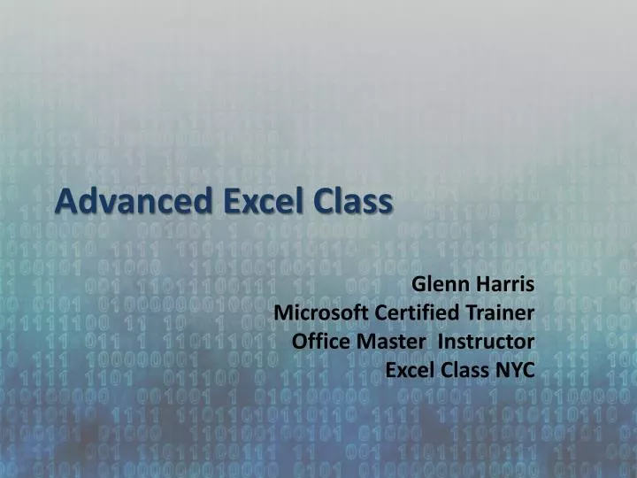 advanced excel class