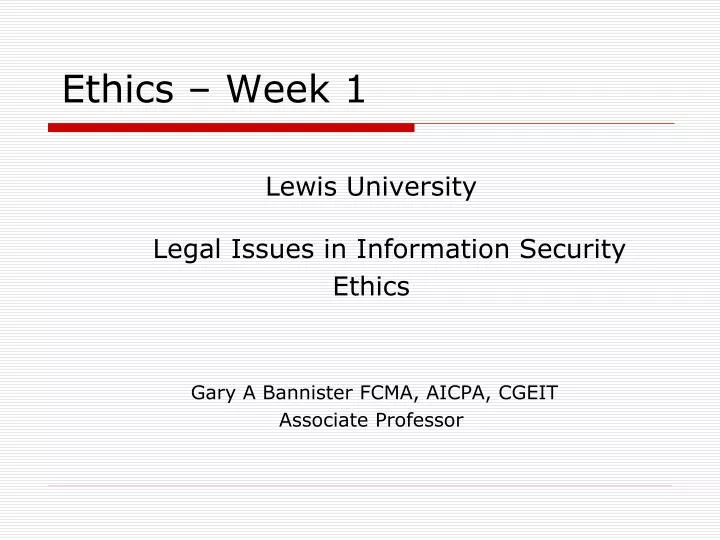 ethics week 1