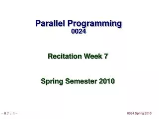 Parallel Programming 0024