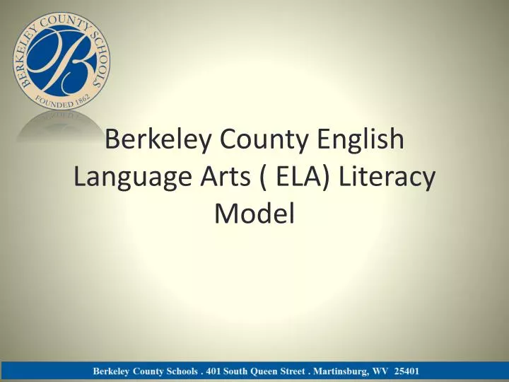 berkeley county english language arts ela literacy model