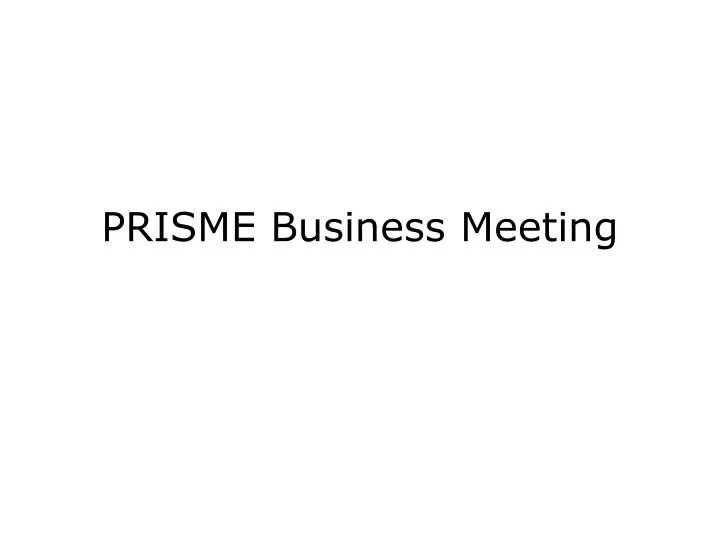 prisme business meeting