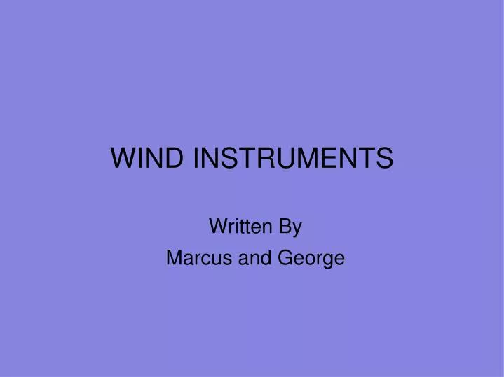 wind instruments