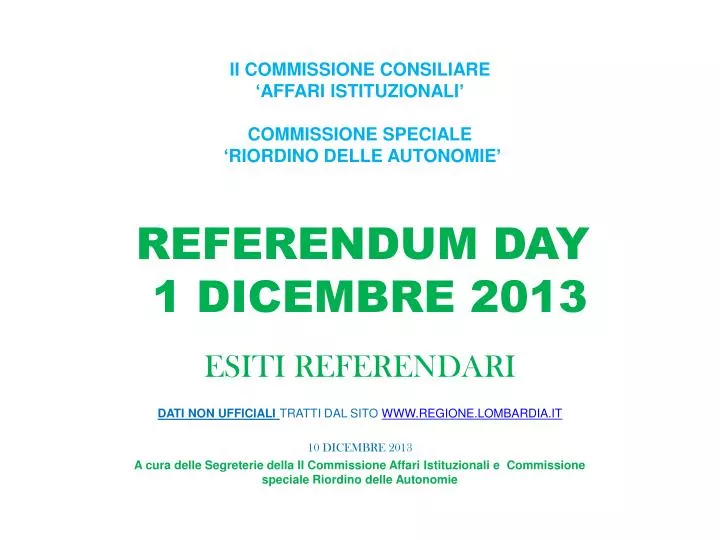 referendum day 1 dicembre 2013