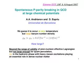 Spontaneous P-parity breaking in QCD at large chemical potentials