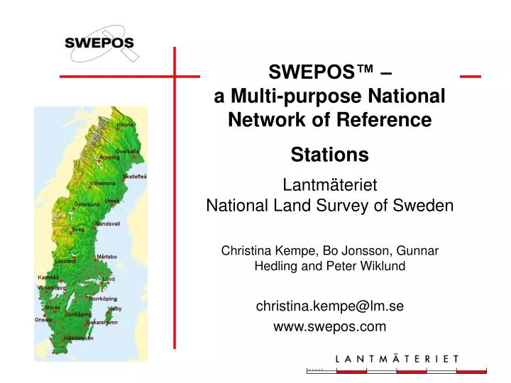swepos a multi purpose national network of reference stations
