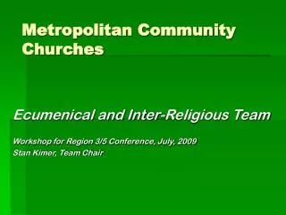 Metropolitan Community Churches