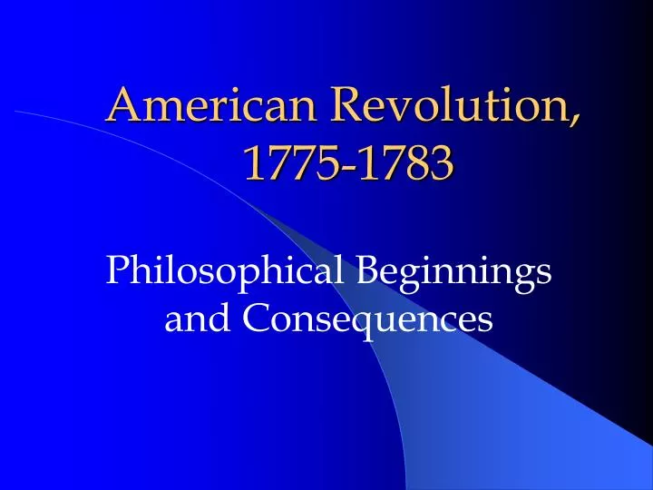 american revolution 1775 1783