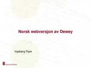 Norsk webversjon av Dewey