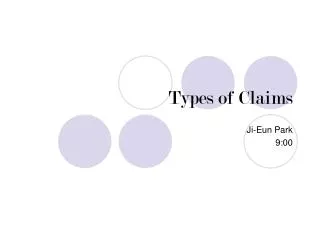 Types of Claims