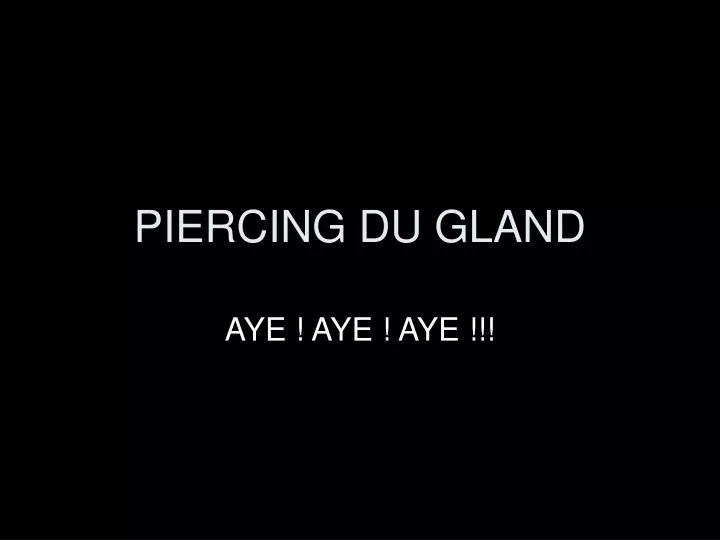 piercing du gland