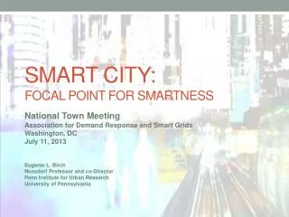 Smart city: Focal Point for smartness