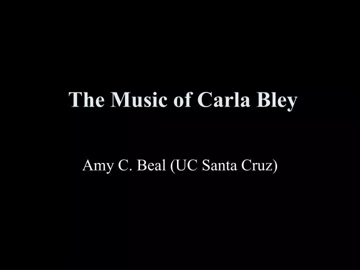 the music of carla bley