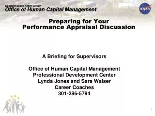 Preparing for Your Performance Appraisal Discussion