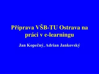 Příprava VŠB-TU Ostrava na práci v e-learningu