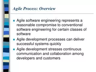 Agile Process: Overview