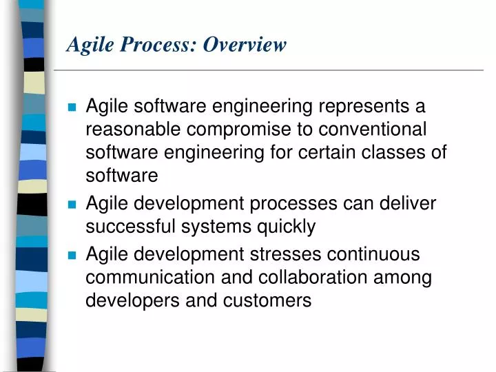 agile process overview