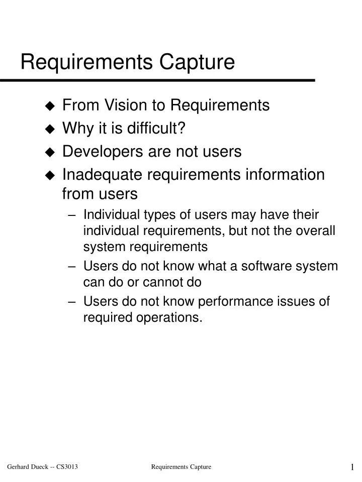 requirements capture