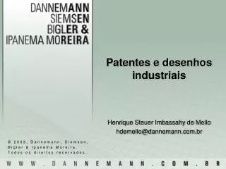 Patentes e desenhos industriais