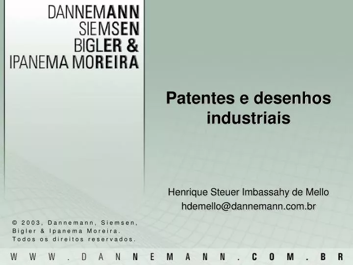 patentes e desenhos industriais