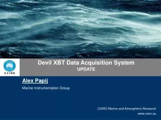 Devil XBT Data Acquisition System UPDATE