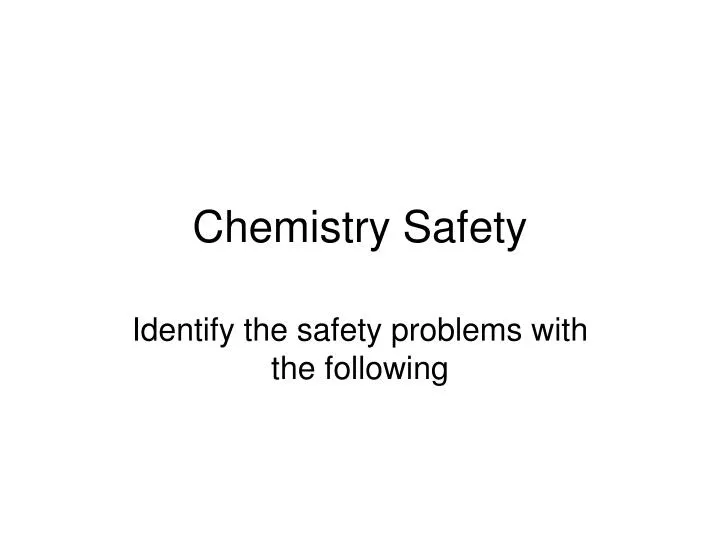chemistry safety