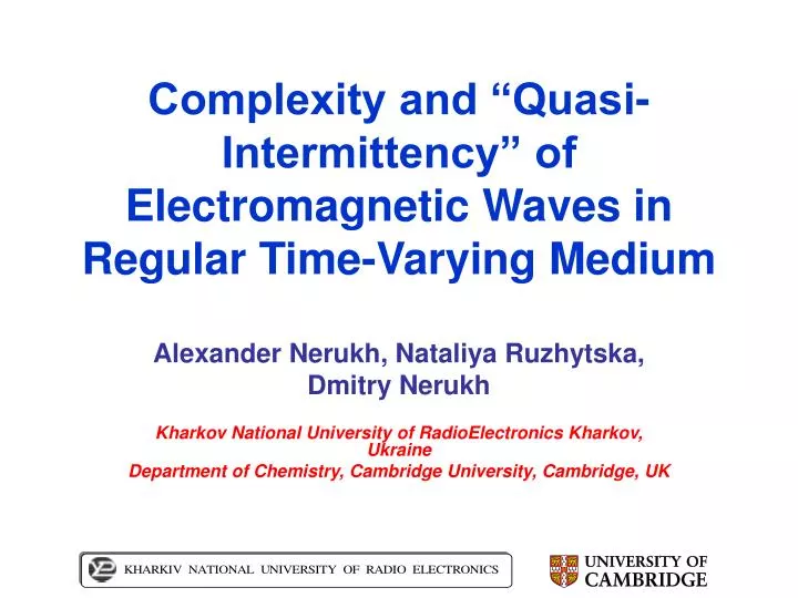 complexity and quasi intermittency of electromagnetic waves in regular time varying medium