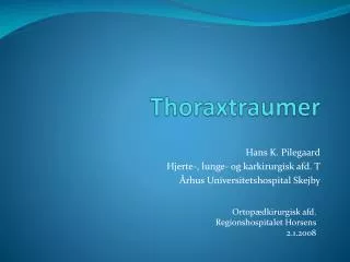 Thoraxtraumer