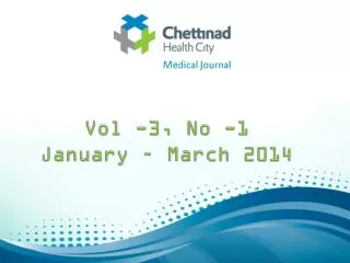 Vol -3, No -1 January – March 2014