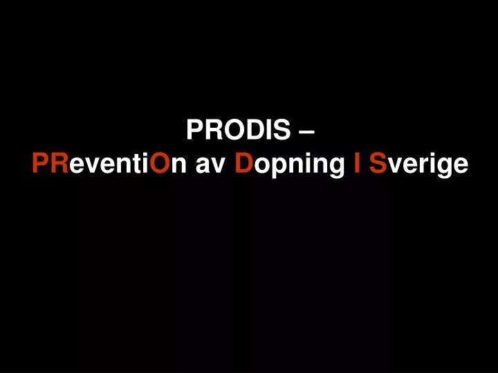 prodis pr eventi o n av d opning i s verige