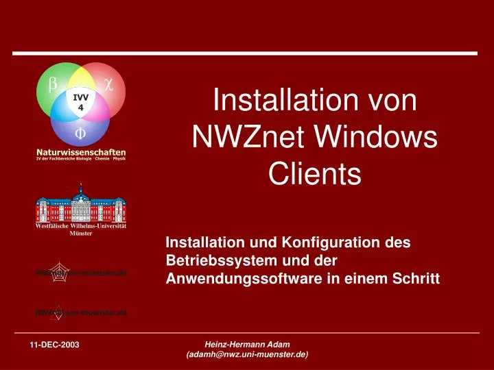 installation von nwznet windows clients