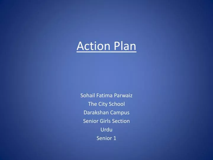 action plan