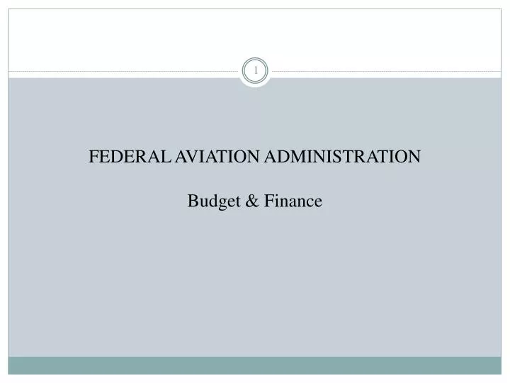 federal aviation administration budget finance