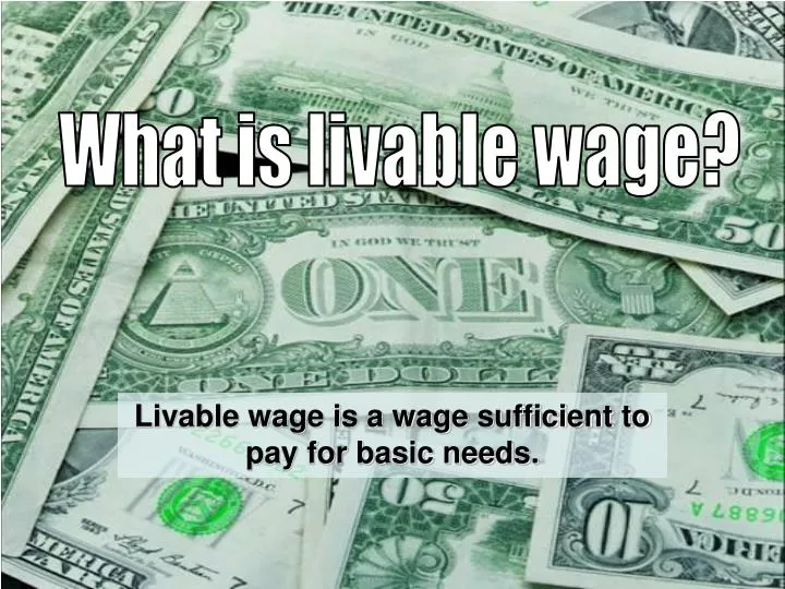 livable wage is a wage sufficient to pay for basic needs