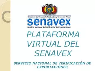 SERVICIO NACIONAL DE VERIFICACIÓN DE EXPORTACIONES