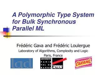 A Polymorphic Type System for Bulk Synchronous Parallel ML