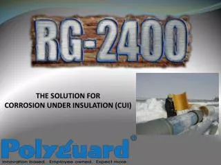 The Solution for Corrosion under insulation (CUI)
