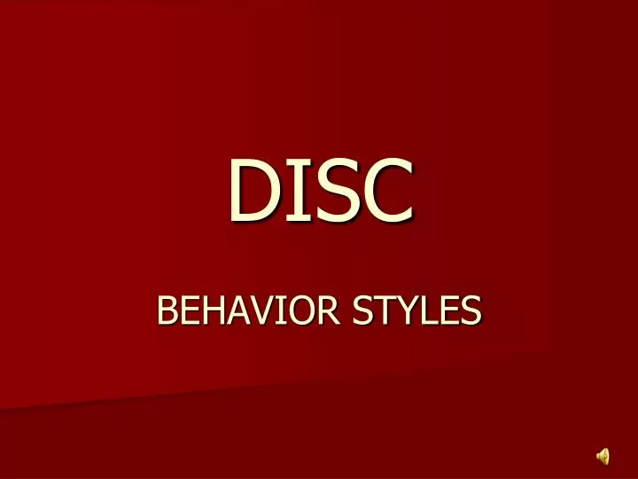 disc behavior styles