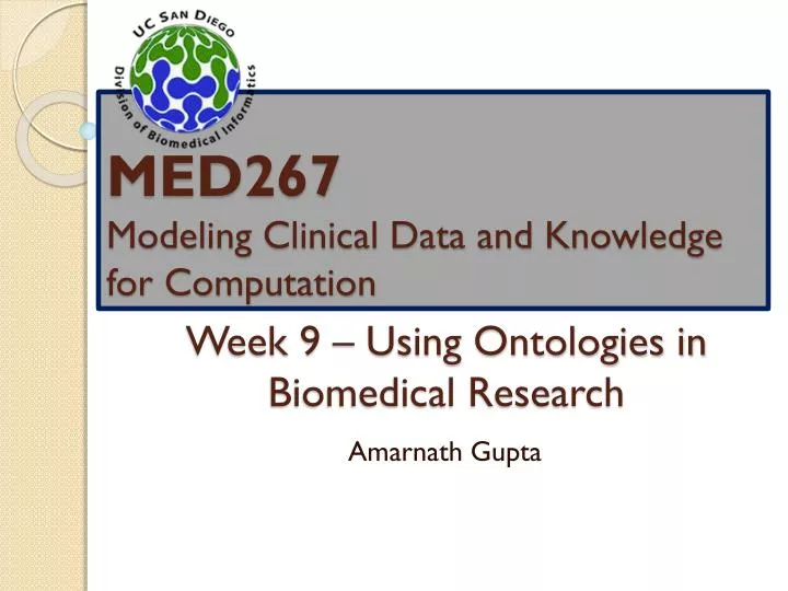 week 9 using ontologies in biomedical research