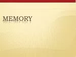 Memory - slide 1